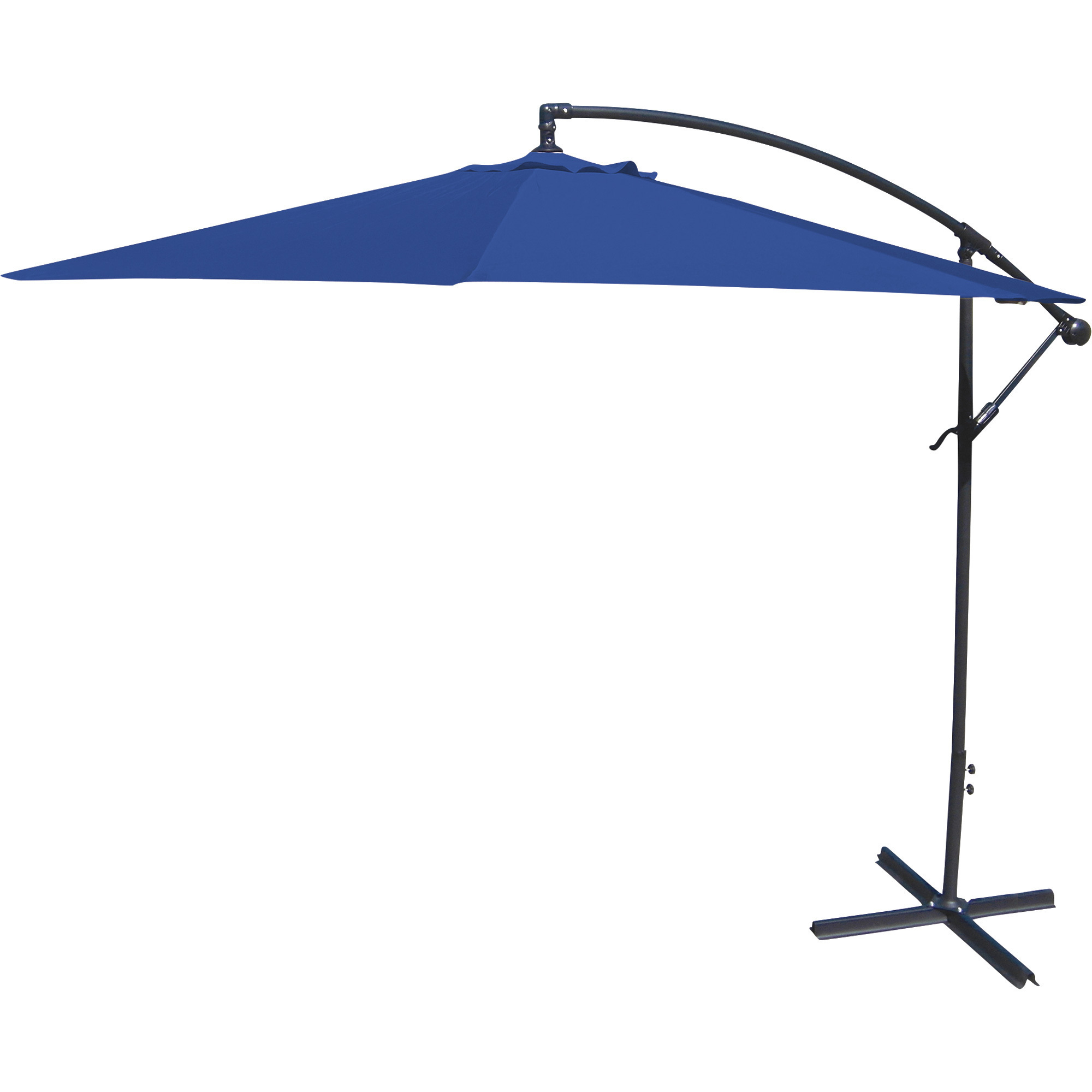 Jordan Manufacturing 10ft. Steel Offset Crank Patio Umbrella, Royal Blue, Model# OFST10-ROYAL